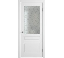Дверь Верда Челси 04 эмаль Остекление Белое с алмазной гравировкой Белый