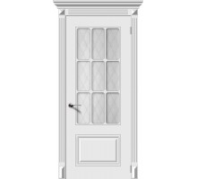 Дверь Верда Ноктюрн эмаль Остекление Белое матовое Кристалл Белый