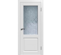 Дверь Верда Гранд 2 эмаль Остекление Сатинат белое РАЛ 9003