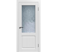 Дверь Верда Гранд 2 эмаль Остекление Сатинат белое РАЛ 9003