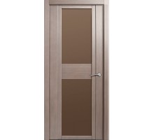 Дверь Верда H-II шпон Стекло бронза Дуб грейвуд