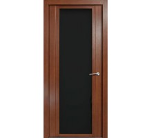 Дверь Верда H-IV шпон Стекло черное Дуб палисандр