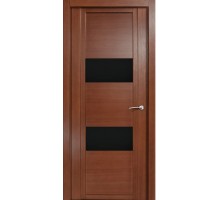Дверь Верда H-VII шпон Стекло черное Дуб палисандр