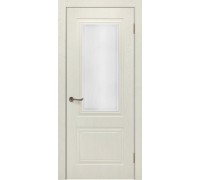 Дверь Верда Сити 5 RAL 9001 шпон Стекло Сатинат с рисунком РАЛ 9001