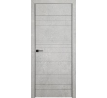 Дверь Верда Лайн-1 AL кромка с 2-х сторон экошпон Бетон светлый