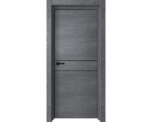 Дверь Верда Лофт-2 AL кромка с 4-х сторон экошпон Ольха серая