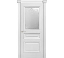 Дверь Верда Багетто 1 эмаль Стекло Сатинат Белый