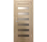 Дверь Верда Бавария 03 3Д-Люкс экошпон Остекление Сатинато Ясень сонома