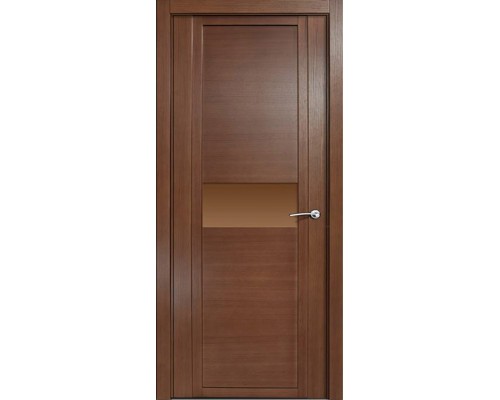 Дверь Верда H-I шпон Стекло бронза Дуб палисандр