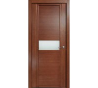 Дверь Верда H-I шпон Стекло белое Дуб палисандр