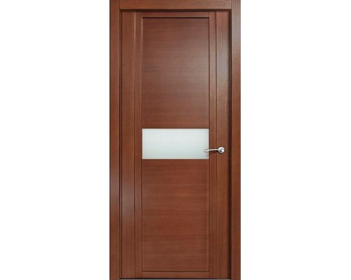 Дверь Верда H-I шпон Стекло белое Дуб палисандр