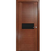 Дверь Верда H-I шпон Стекло черное Дуб палисандр