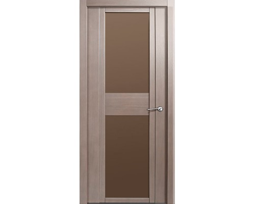 Дверь Верда H-II шпон Стекло бронза Дуб грейвуд