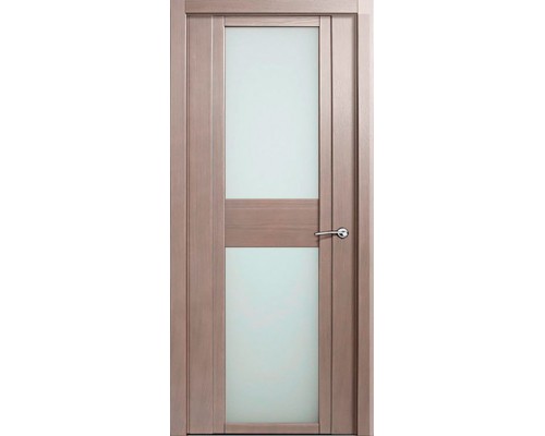 Дверь Верда H-II шпон Стекло белое Дуб грейвуд