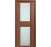 Дверь Верда H-II шпон Стекло белое Дуб палисандр