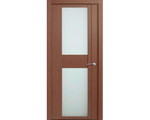 Дверь Верда H-II шпон Стекло белое Дуб палисандр