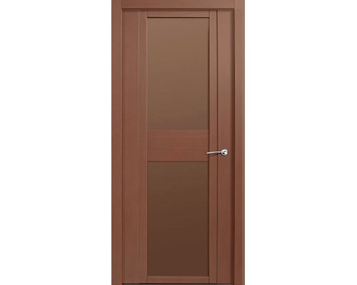 Дверь Верда H-II шпон Стекло бронза Дуб палисандр