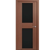 Дверь Верда H-II шпон Стекло черное Дуб палисандр