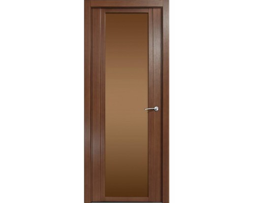 Дверь Верда H-IV шпон Стекло бронза Дуб палисандр