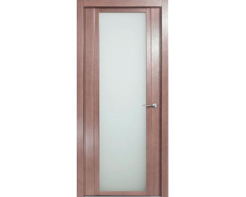 Дверь Верда H-IV шпон Стекло белое Дуб грейвуд