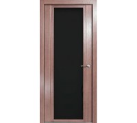 Дверь Верда H-IV шпон Стекло черное Дуб грейвуд