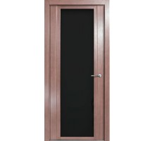 Дверь Верда H-IV шпон Стекло черное Дуб грейвуд