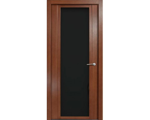 Дверь Верда H-IV шпон Стекло черное Дуб палисандр