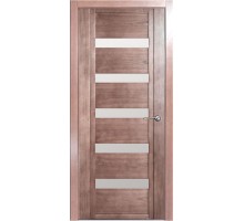 Дверь Верда H-V шпон Стекло белое Дуб грейвуд