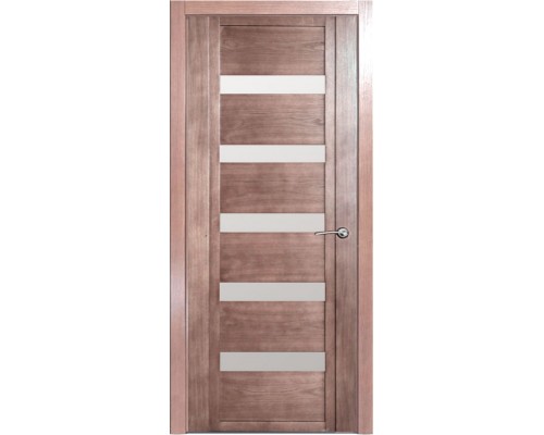 Дверь Верда H-V шпон Стекло белое Дуб грейвуд