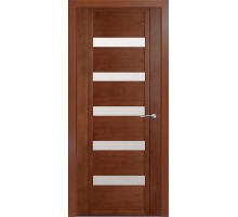 Дверь Верда H-V шпон Стекло белое Дуб палисандр