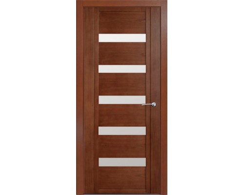 Дверь Верда H-V шпон Стекло белое Дуб палисандр