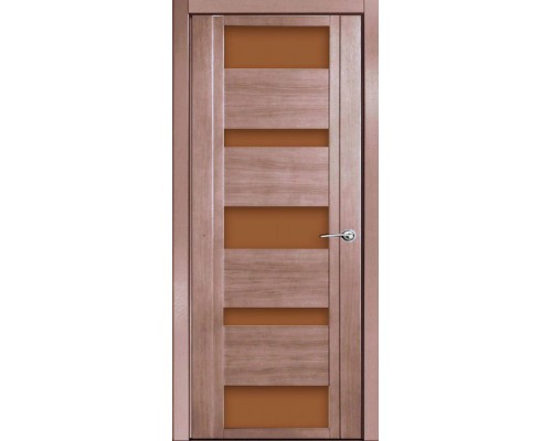 Дверь Верда H-VI шпон Стекло бронза Дуб грейвуд