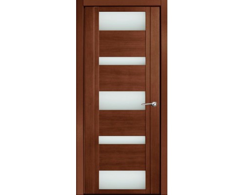 Дверь Верда H-VI шпон Стекло белое Дуб палисандр