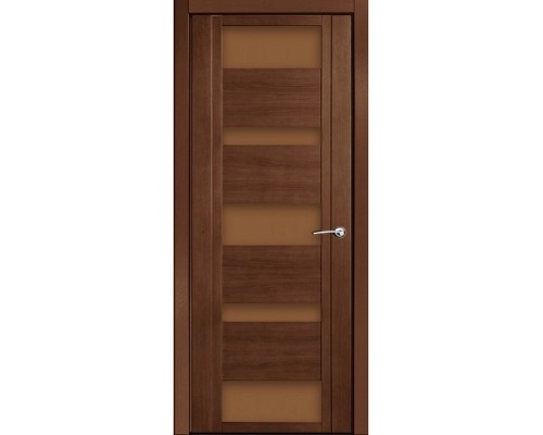 Дверь Верда H-VI шпон Стекло бронза Дуб палисандр