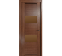 Дверь Верда H-VII шпон Стекло бронза Дуб палисандр