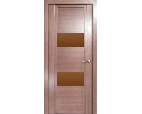 Дверь Верда H-VII шпон Стекло бронза Дуб грейвуд