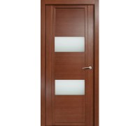 Дверь Верда H-VII шпон Стекло белое Дуб палисандр