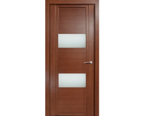 Дверь Верда H-VII шпон Стекло белое Дуб палисандр