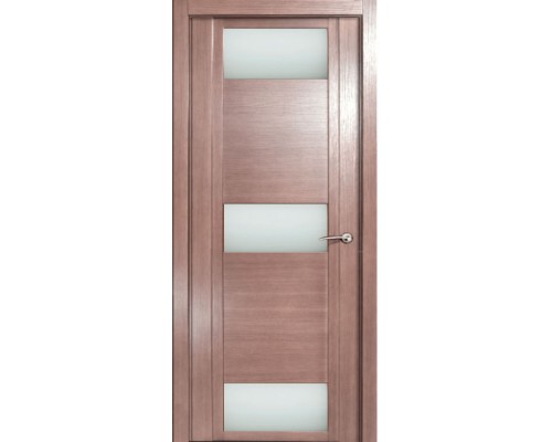 Дверь Верда H-VIII шпон Стекло белое Дуб грейвуд