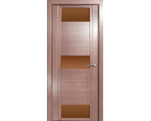 Дверь Верда H-VIII шпон Стекло бронза Дуб грейвуд