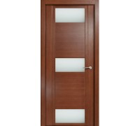 Дверь Верда H-VIII шпон Стекло белое Дуб палисандр