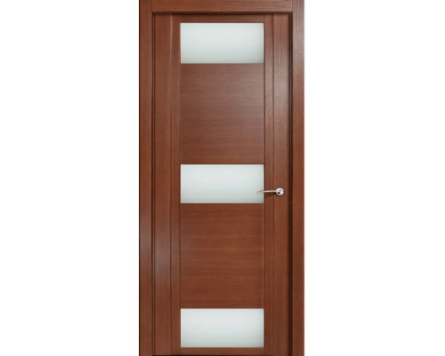 Дверь Верда H-VIII шпон Стекло белое Дуб палисандр