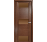 Дверь Верда H-VIII шпон Стекло бронза Дуб палисандр