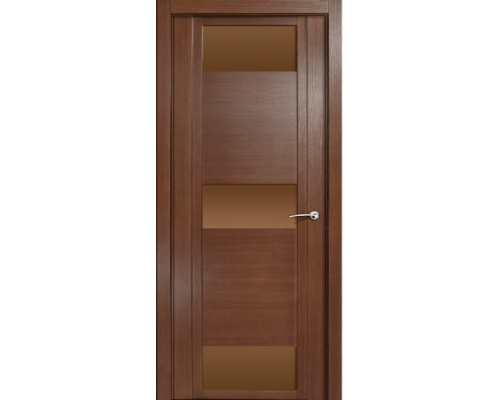 Дверь Верда H-VIII шпон Стекло бронза Дуб палисандр