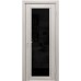 Дверь Верда К-11 экошпон Остекление Лакобель черное тон Белая лиственница