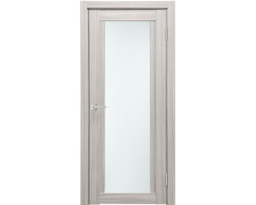 Дверь Верда К-11 экошпон Остекление Сатинат белое тон Белая лиственница