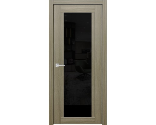 Дверь Верда К-11 экошпон Остекление Лакобель черное Тон Неаполь