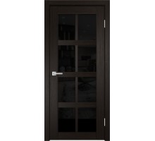 Дверь Верда К-8 экошпон Остекление Лакобель черное тон Венге