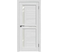Дверь Верда М-19 экошпон Стекло Сатинато Ясень белый