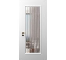 Дверь Верда Премьер 16 эмаль Остекление Флутс прозрачное Белый